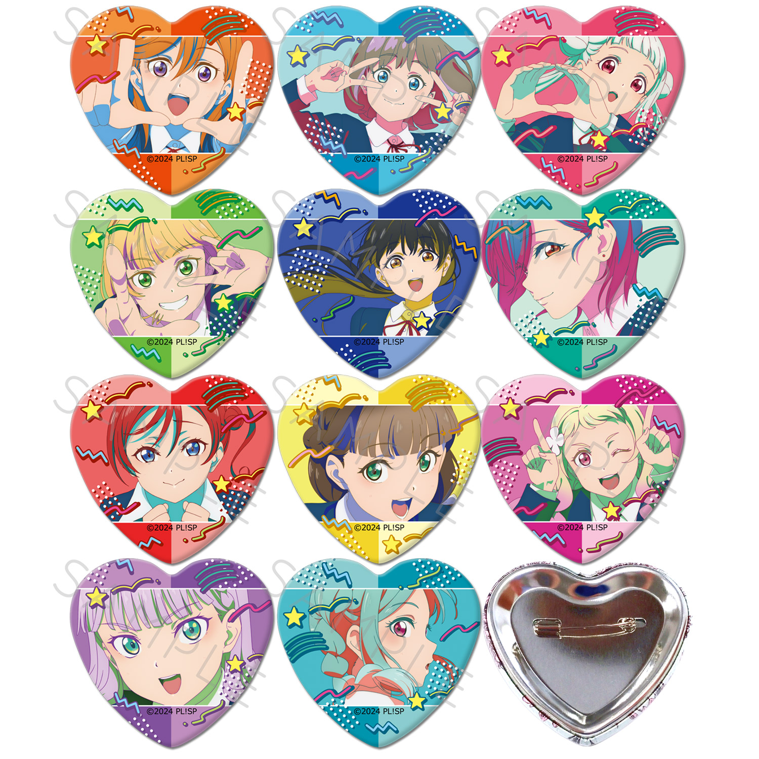 楽天市場】『ラブライブ！スーパースター!!』 ハート型缶バッジ ZH