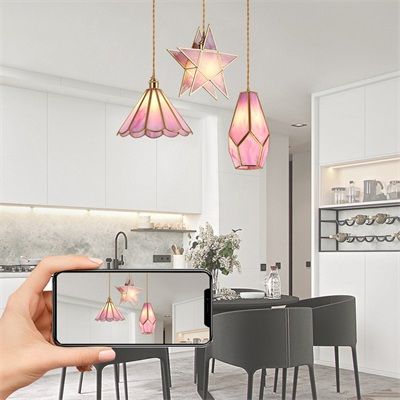 【100円～1000円OFFクーポン配布中】【送料無料】照明器具 ペンダントライト おしゃれ 北欧 真鍮 ガラス ひし形 星 笠 傘形 レール ダイ