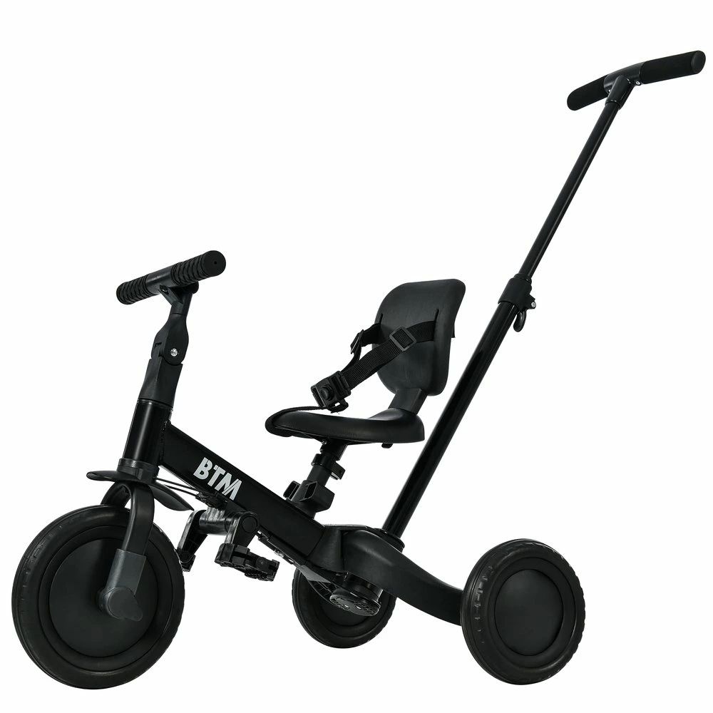 トライシクル 足けり自動二輪車 一台4役 うば車 かじとり 手押し棒付 赤ちゃん用トライシクル 赤ちゃん銀輪 3輪 キッズ 赤ちゃん 銀輪 自動二輪車 ペダル付き添い人 精神的な統合飾り気の無い 差し上げ物