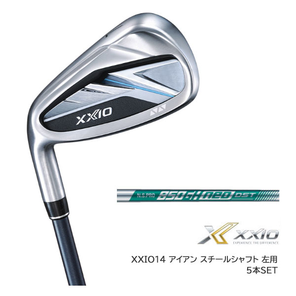 ダンロップ/DUNLOP ゼクシオ/XXIO 14 アイアン 左用 \u003cBR\u003eN.S.PRO 850 neo DSTスチール写真矢がら ゼクシオ14専用手持ち部分とり備える 5本書き割り（#6-9、PW）