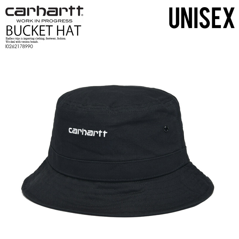 Bucket Black レディース リブ カーハート Wip 送料無料 Size 3 B ダブリューアイピー カーハート メンズ Bucket Carhartt バケットハット B Font Trip 楽天スーパーsale エンドレストリップ Endless スクリプト ハット バケット 大人気 希少 Hat