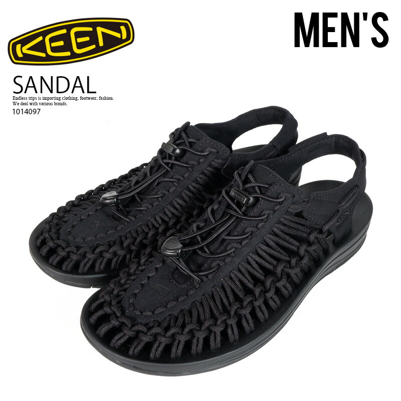 【エントリーでポイント10倍!】KEEN (キーン) MENS UNEEK (メンズ ユニーク)メンズ ハイブリッド ストラップ スニーカーサンダル トレンド クラシック レトロ タウンユース 普段使い デイリーユース カジュアル アウトドア 黒 BLACK/BLACK (ブラック/ブラック) 1014097 n-pd