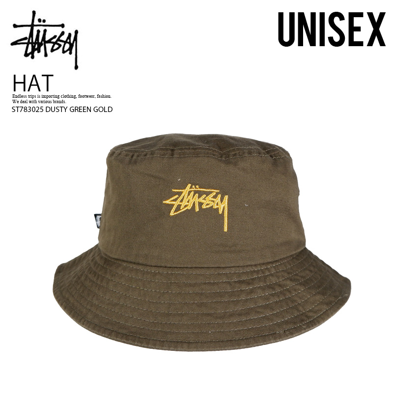 正規通販 Stussy Waxed Bucket Hat バケットハット SS LINKロゴ 刺繍