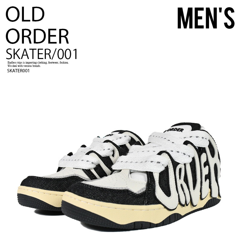 【エントリーで尖んがり10倍！】OLD ORDER (年寄りの 購入注文) SKATER/001 (スケーター/001) メンズ 大きさ (ユニ一発やる ひな形) ミッドカット スニーカー 厚底 普段使い走り 心地よい 表どおり 黒 白 PANDA (Black denim) ジャイアントパンダ (黒いこと ジーンズ) SKATER001 R0027 dpd