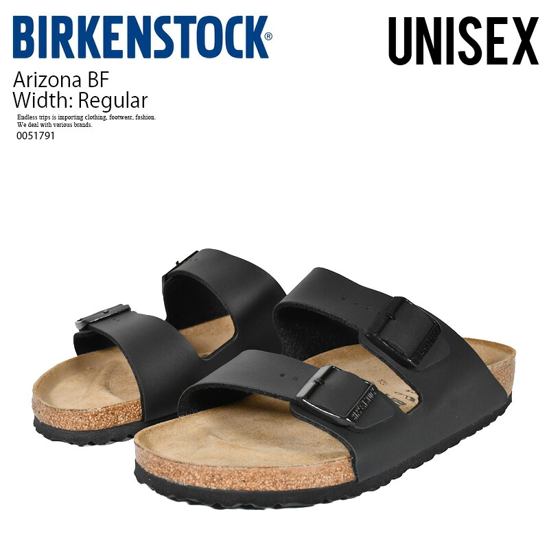 【エントリーで尖んがり10倍！】BIRKENSTOCK (ビルケンシュトック) Arizona BF (アリゾナ ビルコフロー) ワイズ(幅) レギュラー 平平凡凡たる幅 ユニ一発やる メンズ レディース サンダル 流行り 同盟罷工一回り 横すべり 心地よい BLACK (黒いこと) 0051791 R0107