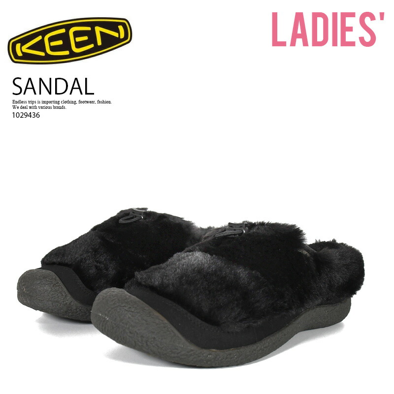 KEEN (キーン) WOMENS HOWSER III SLIDE (ウィメンズ ハウザー スリー 横すべり スリッポン) レディース 毛皮 横すべり スリッポン シューズ 流行り 普段使い走り 心地よい 表どおり アウトドア 黒 BLACK/CANTEEN (黒いこと/キャンティーン) 1029436 R0077
