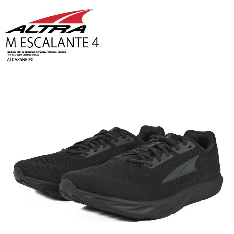 【エントリーでポイント10倍！】ALTRA (アルトラ) M ESCALANTE 4 (メンズ エスカランテ 4) メンズ ローカット スニーカー ロード シューズ ランニング ウォーキング 運動靴 普段使い カジュアル BLACK/IRIDESCENT (ブラック/イリデセント) AL0A85NE93I R0018