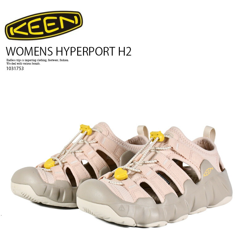 【エントリーでポイント10倍！】KEEN (キーン) WOMENS HYPERPORT H2 (ウィメンズ ハイパーポート エイチツー サンダル) レディース 水陸両用 ハイブリッド 厚底 キャンプ 川 海 BBQ フェス 釣り レジャー カジュアル アウトドア (ピンクベージュ/アイボリー) 1031753 R0068｜ENDLESS TRIP 店 10,937円