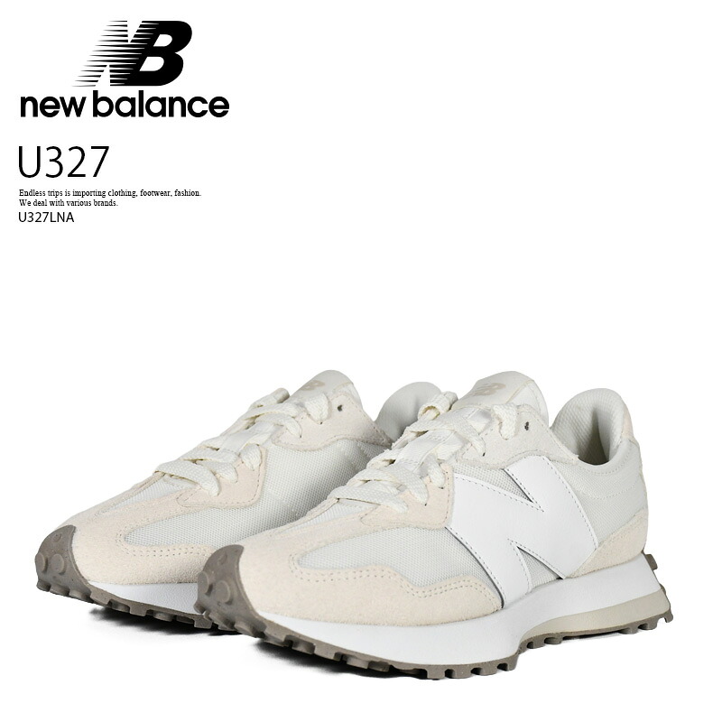 【エントリーで尖んがり10倍！】NEW BALANCE スニーカー ニュー平衡にする U327 レディース 置き目とり捨てる スニーカー 重厚 厚底 普段使い走り デイリー若い衆 心地よい 表どおり レトロ ビッグN ロゴタイプ 厚底スニーカー BEIGE ベージュ U327LNA R0028