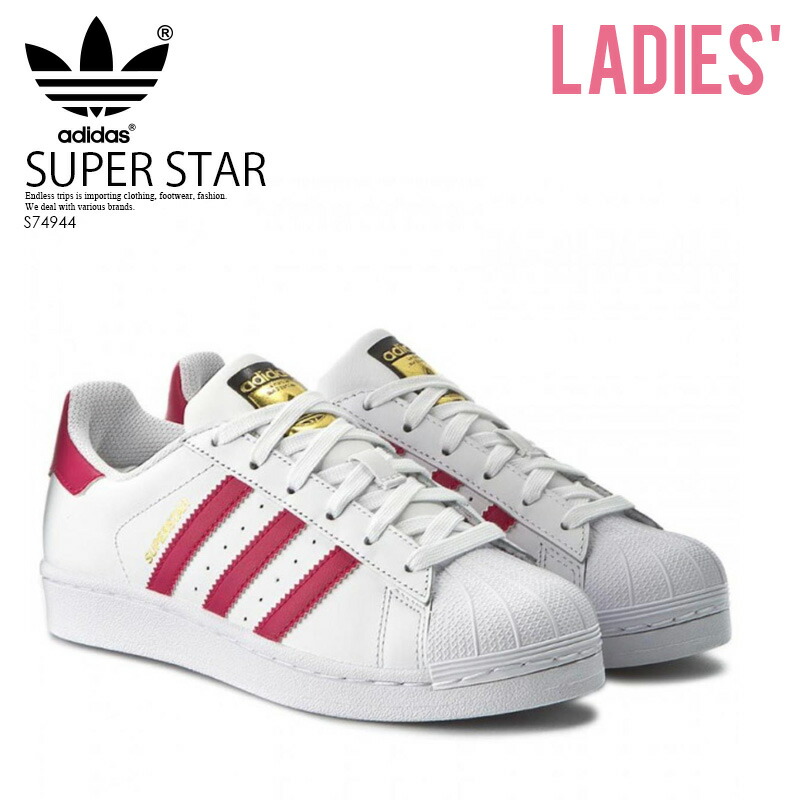 adidas superstar white pink