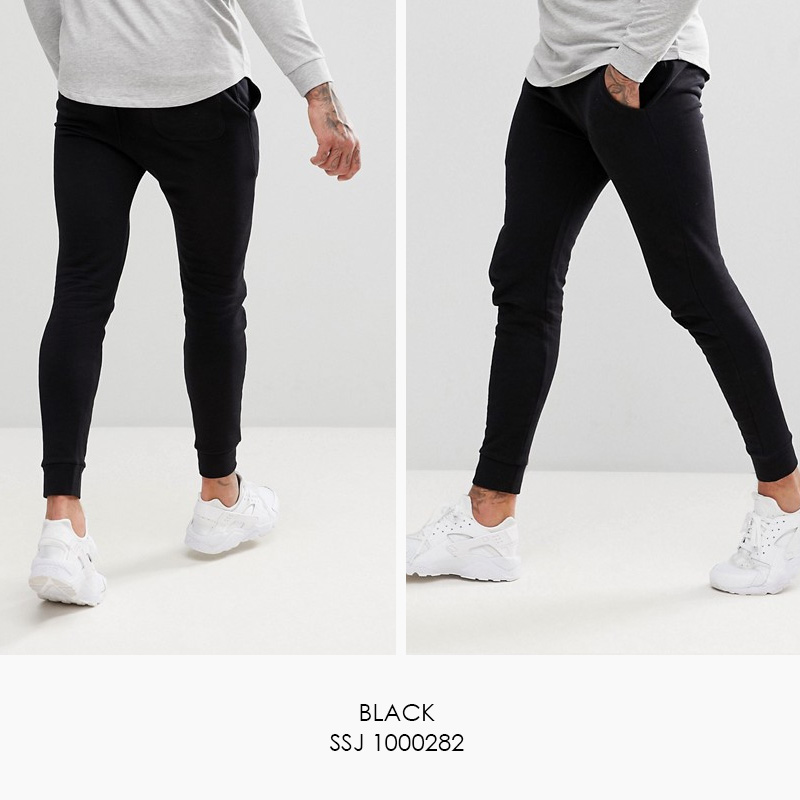 super skinny black joggers