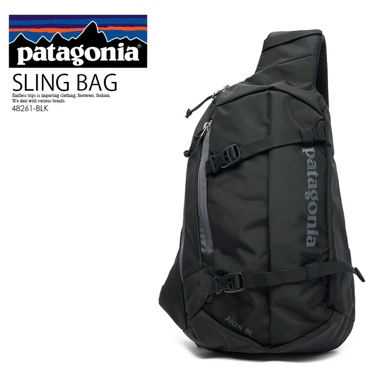 Us即発 Patagonia Atom アトム スリングバッグ 黒 ショルダーバッグ 0 Onesize Www Factana Com