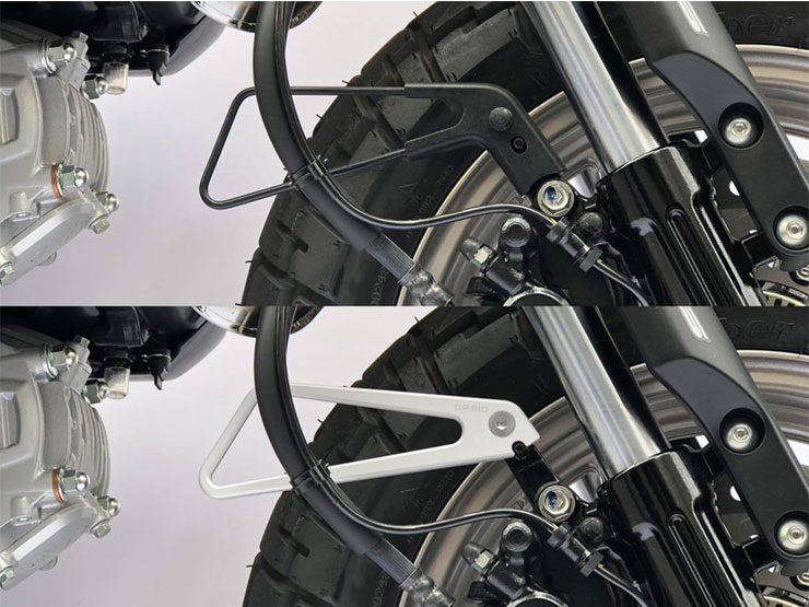 Opmid オプミッド モンキー125 Monkey125 Grom Msx グロム Cnc フロントホースガイド O2センサーガード セット シルバー お取り寄せ品 Deerfieldtwpportage Com
