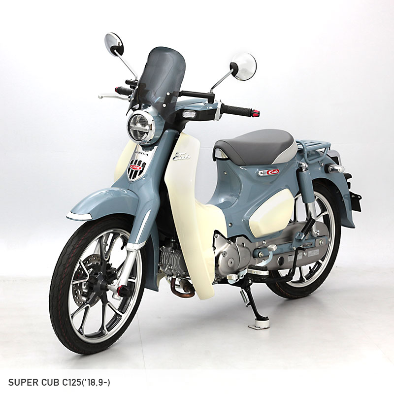 最大96%OFFクーポン バイク JA58 取り付けキット スモーク JA48 スーパーカブC125 メーターバイザーロングセット バイク用品