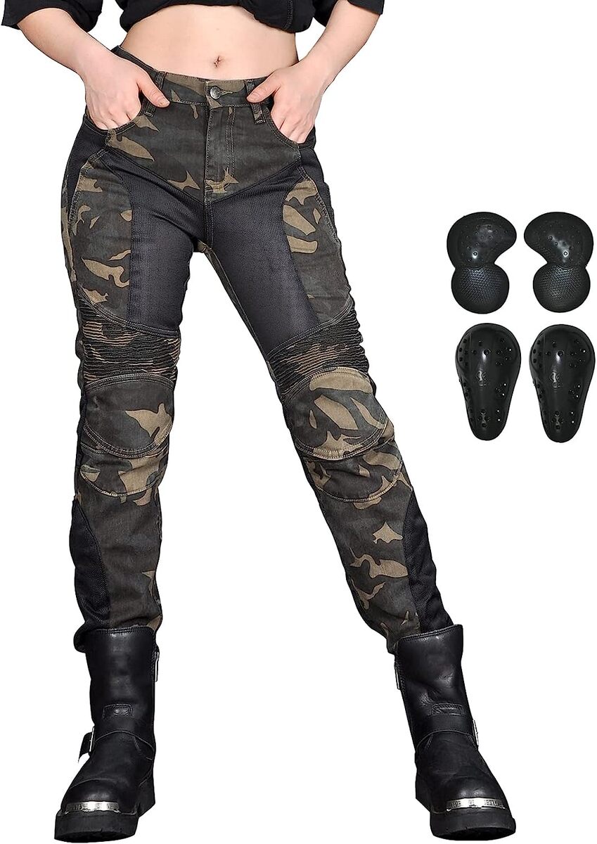 POWERAGE バイク用パンツレディースＭ−Ｌ 膝パッド付き ブラック PORON® プロテクトパンツ - POWERAGE（パワーエイジ）公式