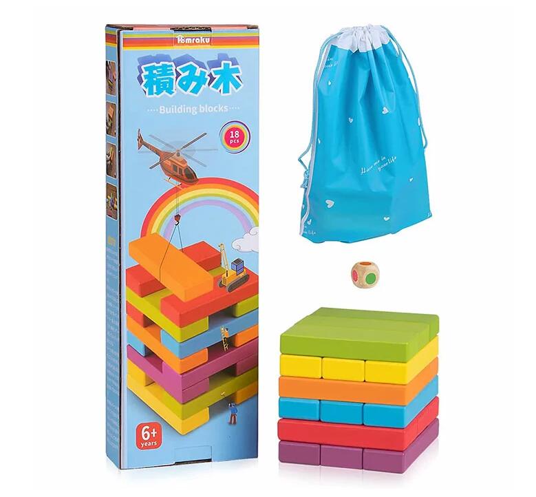 楽天市場 ジェンガ 木製 Jenga 17段 サイコロ付き バランスゲーム テーブルゲーム パーティゲーム 木製 立体パズル 積み木 ブロック ドミノブロック Tyler 無限大の遊び方 大人も子供も楽しめる 6カラー 48pcs 骰子付き 暮らしの雑貨 Tyler Shop