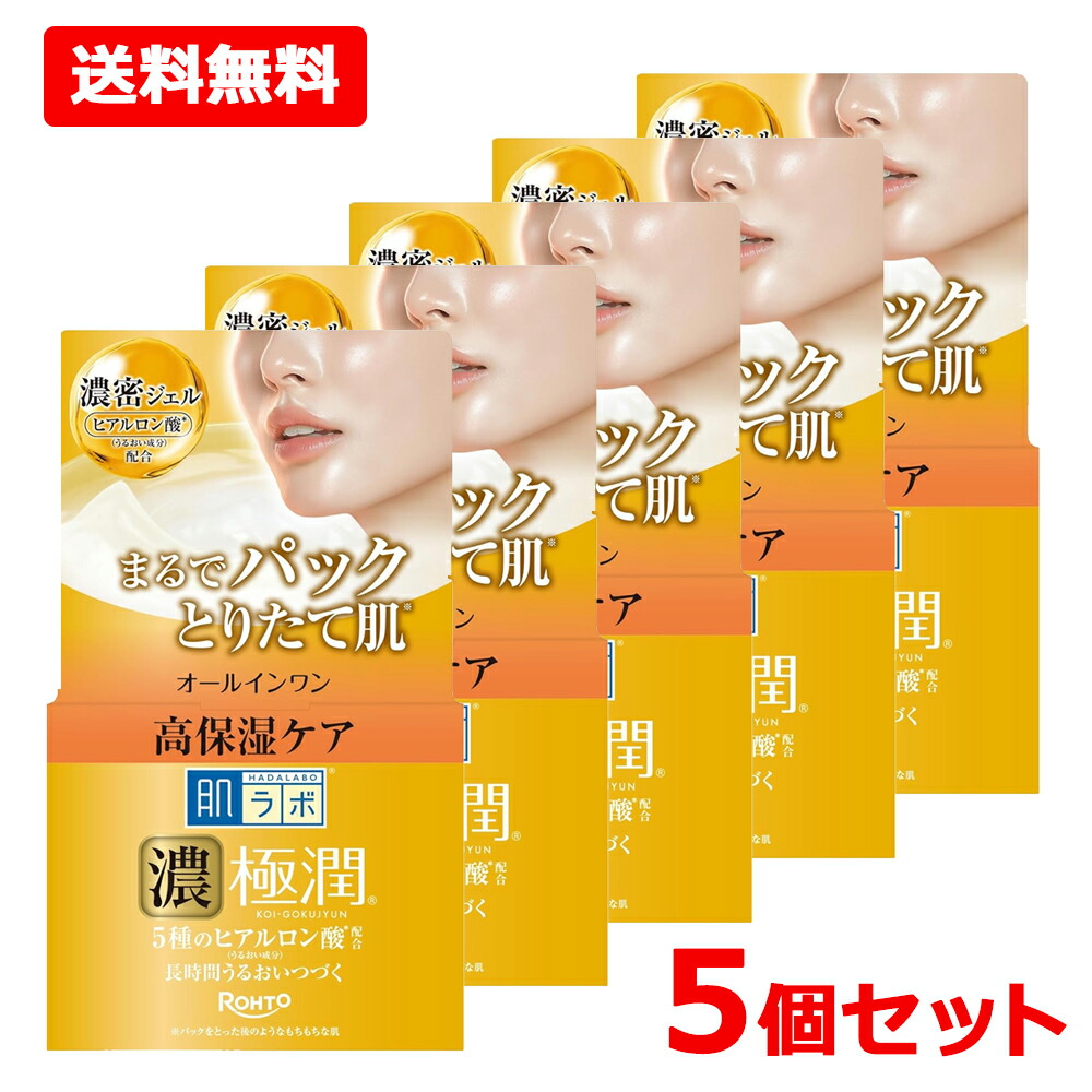 【送料無料・5個セット】【ロート製薬】肌研（ハダラボ） 肌ラボ 極潤パーフェクトゲル 100g×5セット スクワラン セラミド ヒアルロン酸 オールインワンゲル 化粧水 乳液 パラベンフリー