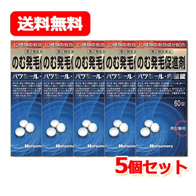 【第2類医薬品】【田村治照堂】 送料無料 ハツモール内服錠60錠 5個セット 粃糠性脱毛症円形脱毛症