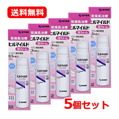 【第2類飲み薬】【貨物輸送無料・5個書き割り】健栄製薬 ヒルマイルド泡質問用紙 100g×5書き割りヘパリン かわき切る肌 かわき切る 感じやすい肌 無付け加える うるおい性ホルモン無練りあわせる べたつきにくい 無染め付ける顔 手足 泡印字機 さっぱりとした当てはめる感