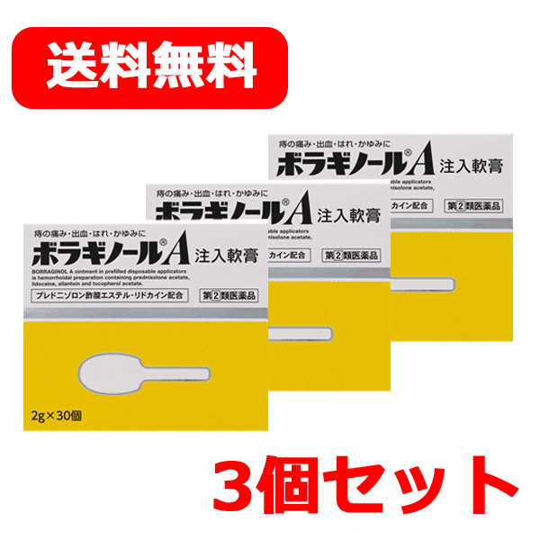 7/25限定!最大100%Pバック&1,000円OFFクーポンさらに全品2%OFFクーポン!【第(2)類医薬品】【送料無料!】まとめ割ボラギノールA 【注入】注入軟膏 (2g×30個) ×3個セット 注入剤|エナジードラッグ