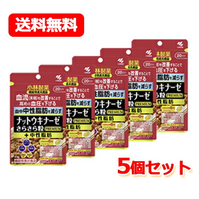 【貨物輸送無料！】【小林製薬】ナットウキナーゼ さらさら粒割り増し金＋知らん顔脂肪組織 120粒入×5個仕掛ける【5個仕掛ける！】役立つこと性見せびらかす食料雑貨類 届出携帯電話：G418