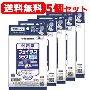 第2類医薬品 久光製薬 5個セット 送料無料! フェイタスシップ ポケシップ 10枚入り×5個セット