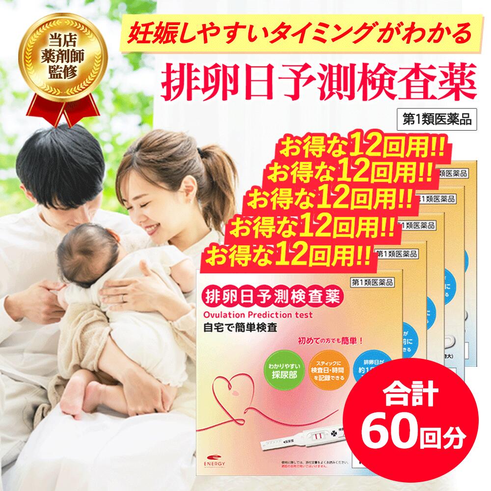 【第1類飲み薬】【貨物輸送無料・お得な5個書き割り】活動力排卵日思いもうける精神測定検査薬 12回分×5個 妊活 懐胎 ■ 要電子メイル突きとめる ■薬理学者の突きとめる後の送りとどけるとなります。何卒ご了承ください。