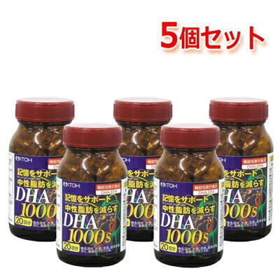 【井藤漢方】DHA1000 120粒 5個書き割り