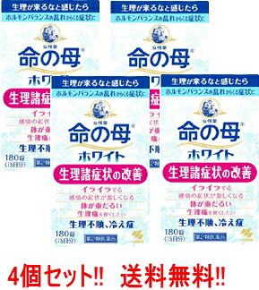 【第2類飲み薬】【貨物輸送無料!! まとめ割!!】 【小林製薬】 亭主もち薬命の母白いこと 180錠×4個書き割り!!