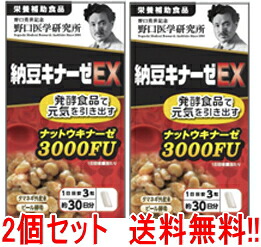 【野口医学研究所】【送料無料！】【2個セット】 納豆キナーゼEX (24mg×90粒) 約30日分×2個セット【栄養補助食品】
