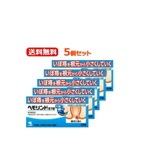 【第2類医薬品】 【送料無料！5個セット！】 【小林製薬】ヘモリンド舌下錠　20錠入り×5個セット