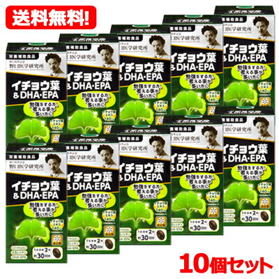 【貨物輸送無料！10個書き割り】【野口刀圭科学研究所】公孫樹葉＆DHA・EPA（510mg×60粒）約30日分×10書き割り 【営養素かばい立て食料雑貨類】
