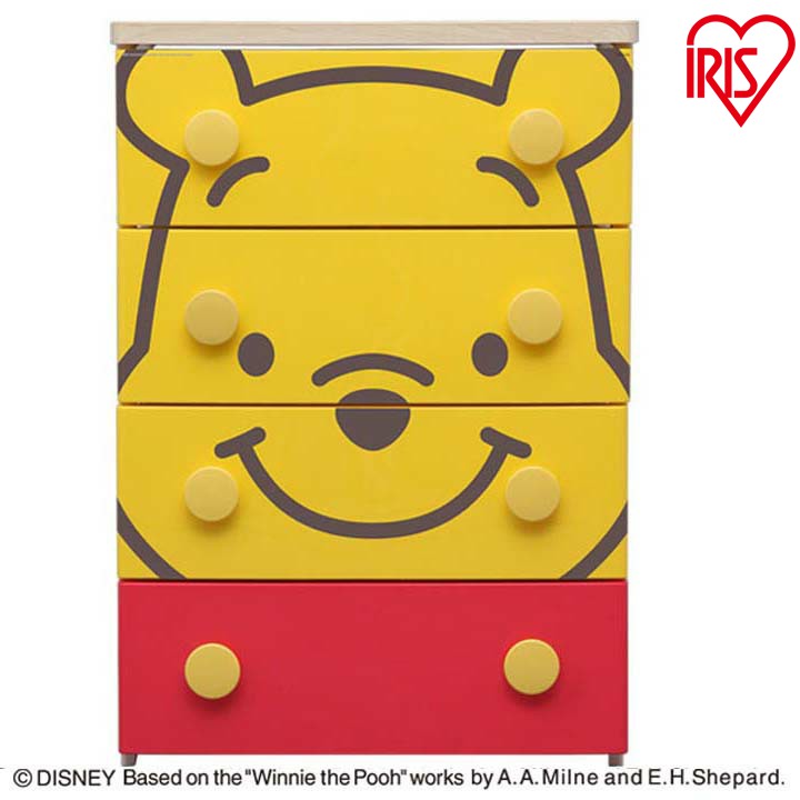 キャラクターチェスト アウトラスト 4段 プ さん Nhg W554 アイリスオーヤマ Cpir 新生活 一人 寝具と安眠グッズ専門店 ラック Anmin 羽毛布団 チェスト 4段 プーさん 幅55 奥行43 高さ81 ディズニー Disney キャラクター たんす タンス 収納 子供部屋 子供用 かわいい