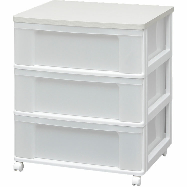 楽天市場】ウッドトップチェスト 3段 W653P チェスト 衣装ケース