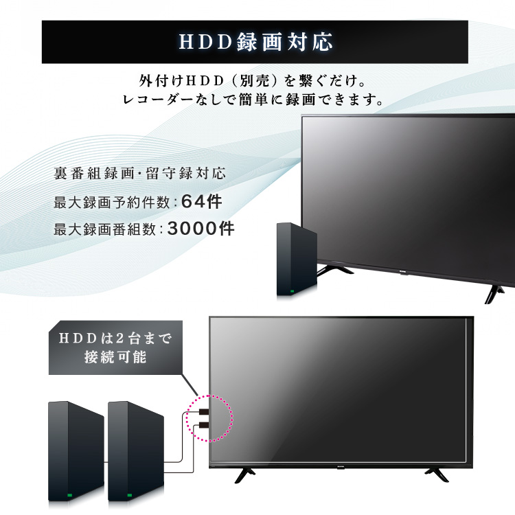 テレビ 55型 4K 液晶テレビ アイリスオーヤマ 4Kテレビ 録画機能対応