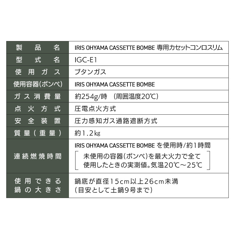 [最大1,000円OFFクーポン/くらしにプラス] カセットコンロ コンパクト アイリスオーヤマ ガスコンロ 小型 ミニ 防災 アウトドア コンロ カセットガス 災害用 ボンベ コンパクト 焼肉 屋外 おしゃれ 卓上 鍋 コンロ キャンプ 一人暮らし 新生活 IGC-E1