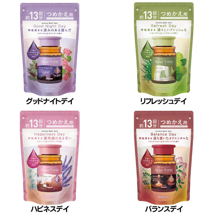 楽天市場】入浴剤 ばすくりん バスソルト アーユルタイム つめかえ用 