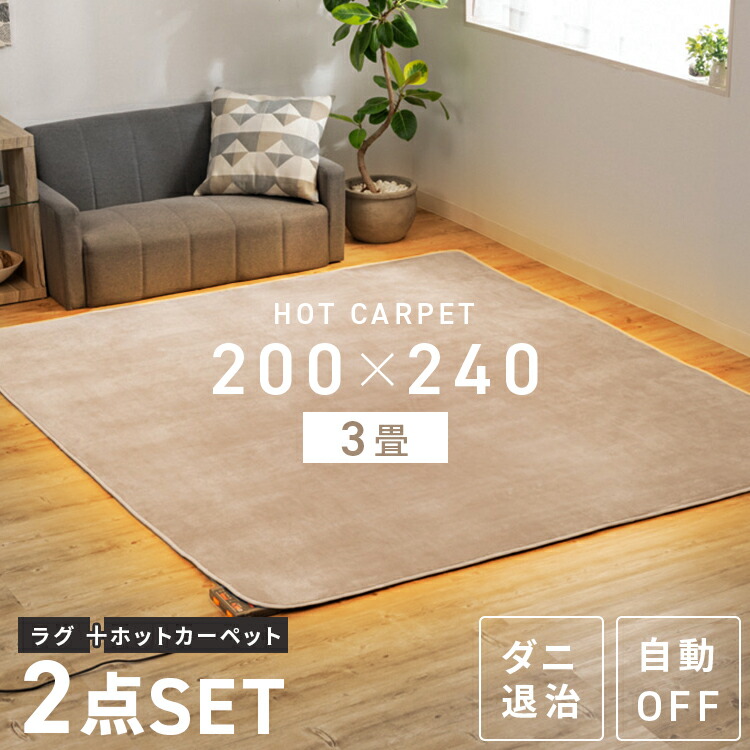 楽天市場】[最大400円OFF] ホットカーペット 2畳 ラグ ホット