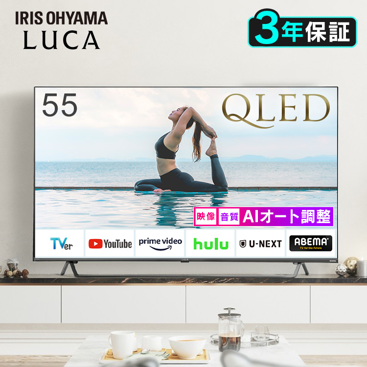 テレビ 55型 4Kチューナー内蔵 アイリスオーヤマ 55XQDA20 55インチ