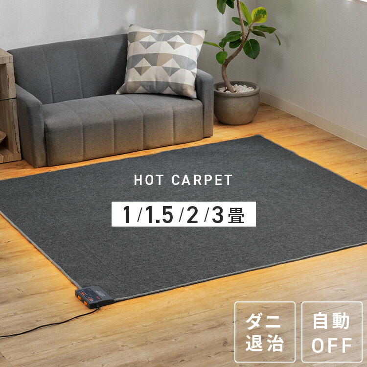楽天市場】TEKNOS テクノス 1.5畳用カーペット本体 ダークグレー