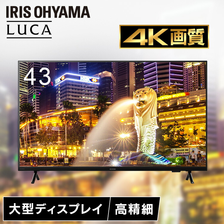 【設置サービス対象】 大型ディスプレイ 43型 4K 高精細 ハーフグレア 反射を低減 壁掛け オフィス 会議 学校 授業 43v型 大型モニター 液晶ディスプレイ アイリスオーヤマ DO-DU434S (HS) *｜ポムプラス