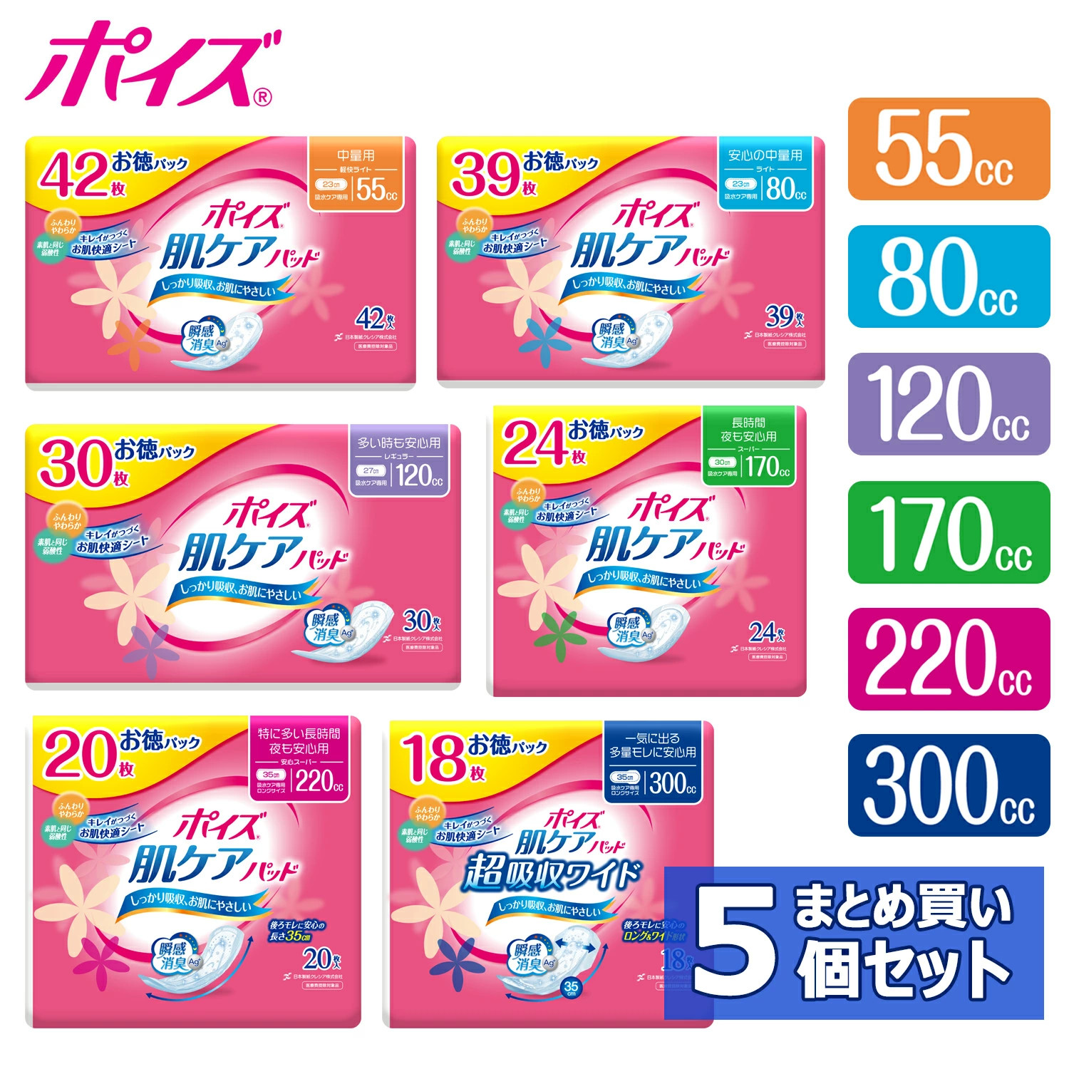 【9個セット】ポイズ 肌ケアパッド 超吸収ワイド (18枚入) 300cc Amazon.co.jp: ポイズ肌ケアパッド 超吸収ワイド女性用 お徳