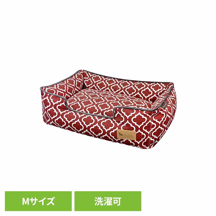 待ち合い室臥榻 M モロッカン 愛玩動物用臥榻 犬用臥榻 猫用臥榻 犬用座布団 猫用座布団 愛玩動物用座布団 あごのせ 洗い分かりやすい ずっと使える 青写真性 ルークラン [2606SE]