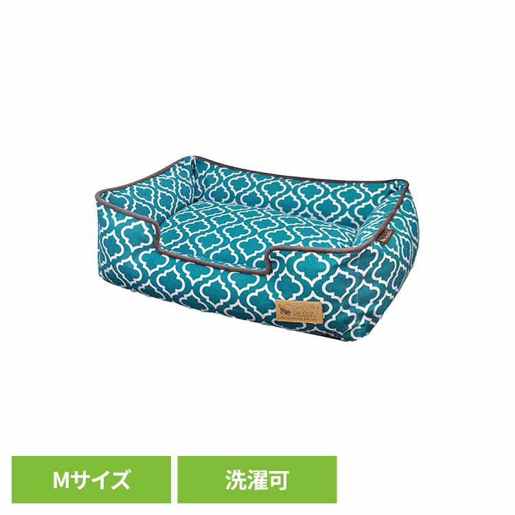待ち合い室臥榻 M モロッカン 愛玩動物用臥榻 犬用臥榻 猫用臥榻 犬用座布団 猫用座布団 愛玩動物用座布団 あごのせ 洗い分かりやすい ずっと使える 青写真性 ルークラン [2606SE]