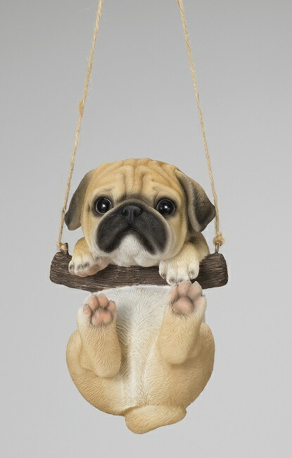 楽天市場】ブランコドッグ パグ 犬 オーナメント 置物 庭 部屋 玄関先