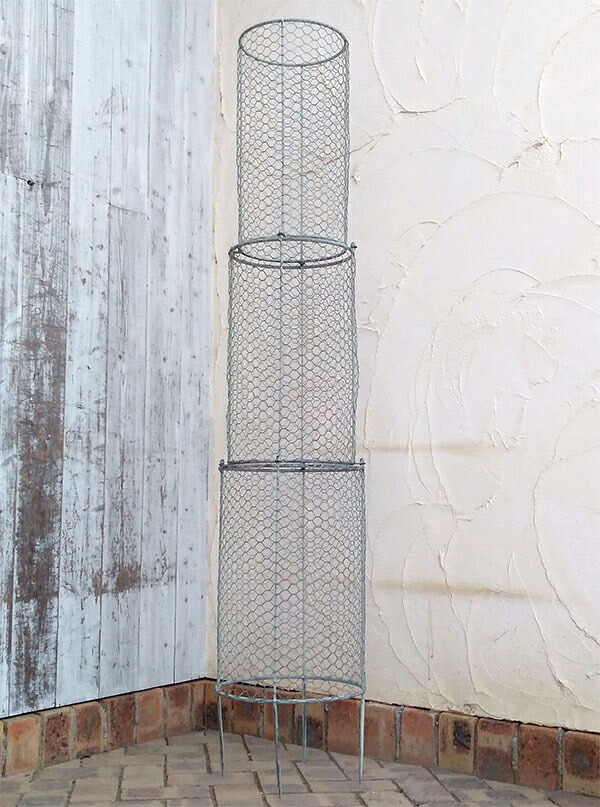 花のタワーがきれいにできる つるバラにおすすめ 送料無料 メッシュ組立式オベリスクpt 11 33m 高さ170cm 園芸ネット オベリスク プラス