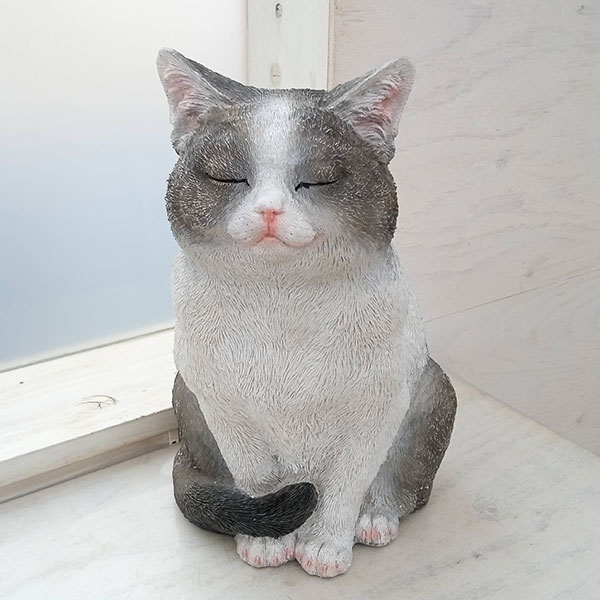 楽天市場】猫の置物 白御影石 高さ15cmみかげ石 白猫 ねこ ネコ 子猫