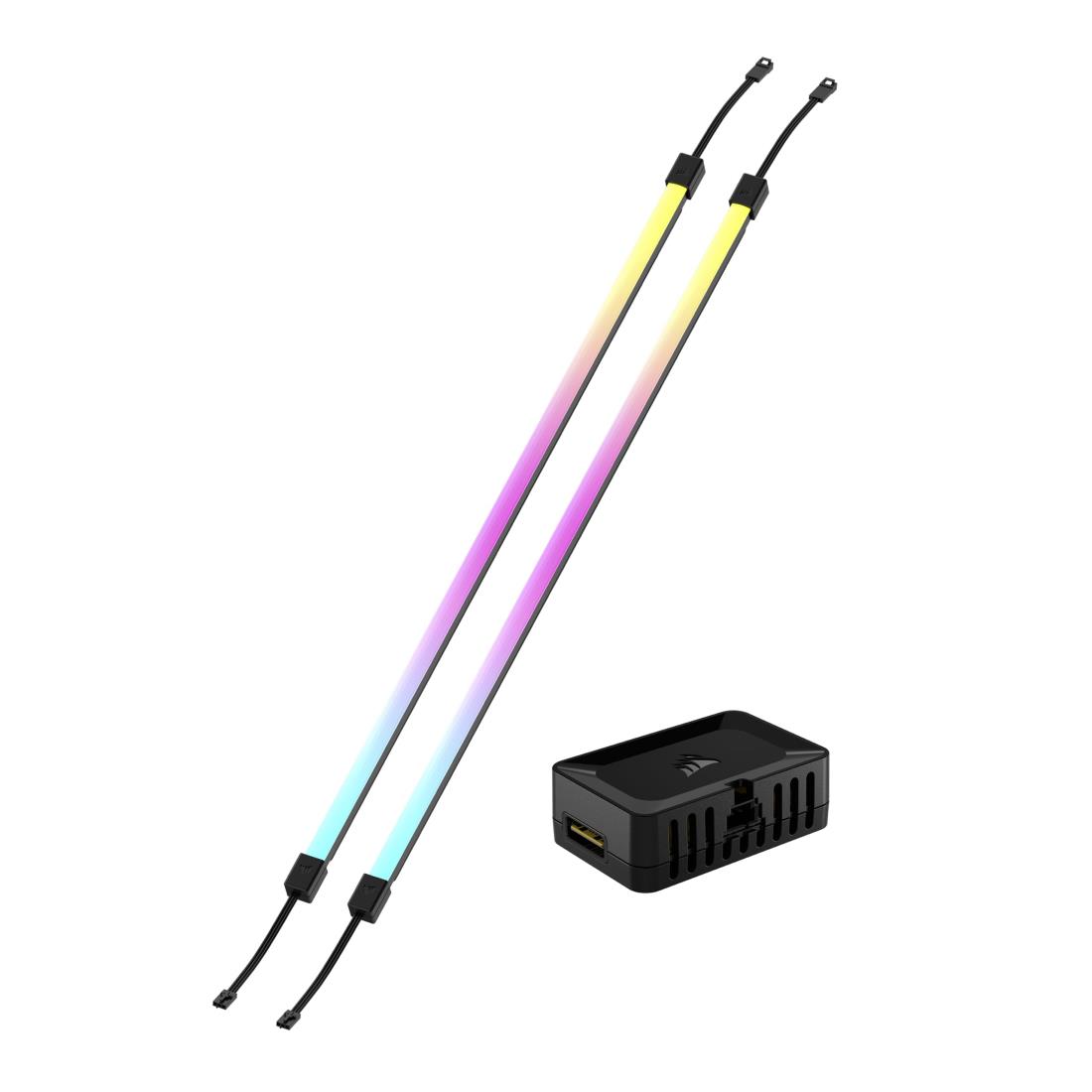 CORSAIR iCUE LINK LS350 Aurora RGBともし火ストリップショー 350粍 一揃いの道具 ストリップショー×2 アダプタ属する iCUE LINK取り合わせこしき別売 CL-9011135-WW