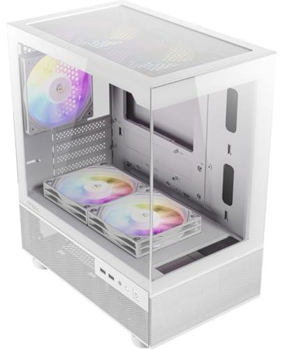 Micro-ATX相応う ixed mode RGB気違い5個を判定基準積み上げるしたピラー受け答え、CX200M RGB Elite White