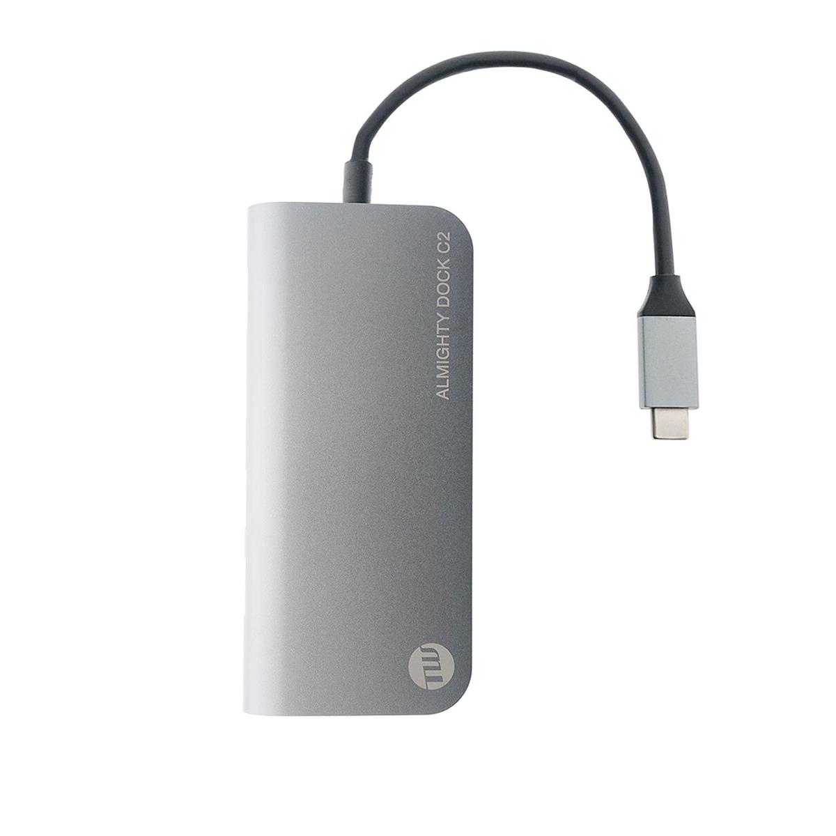 TUNEWEAR ALMIGHTY DOCK C2 マルチ USBこしき Ethernet 4K Mini DisplayPort 間隔文字薄墨色 TUN-OT-000042